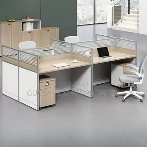 Workstations:4-Way Rectangular Office Workstation Table