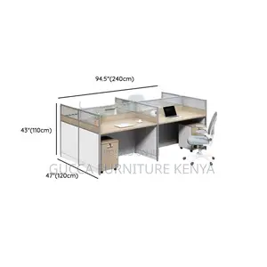 Workstations:4-Way Rectangular Office Workstation Table