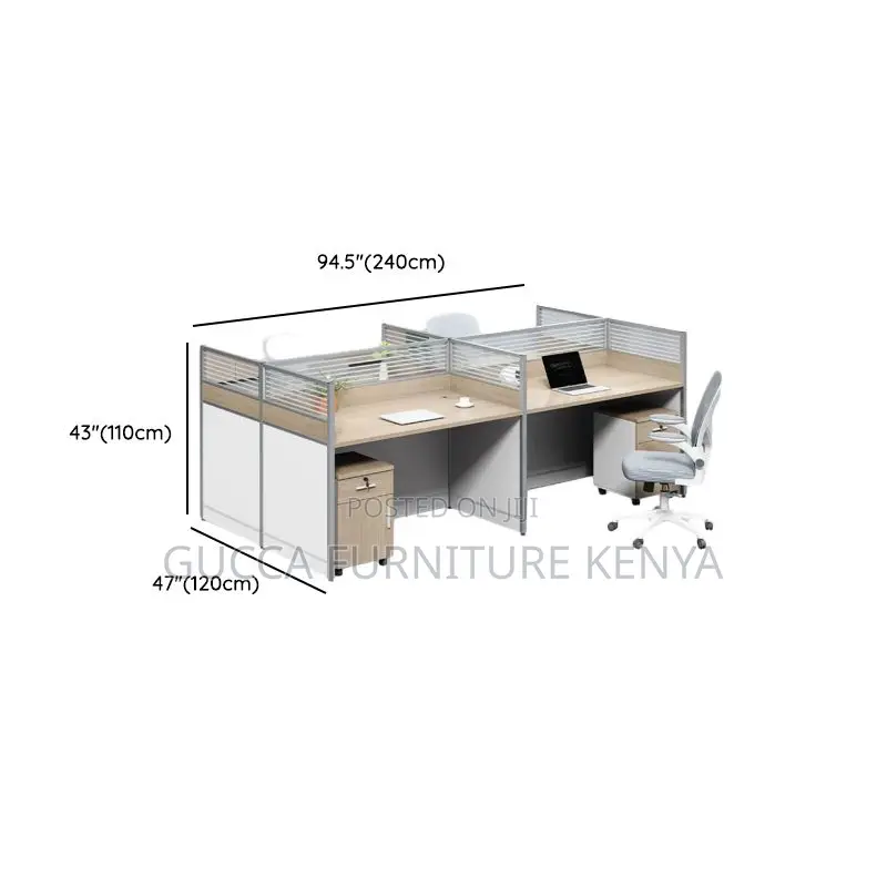 Workstations:4-Way Rectangular Office Workstation Table
