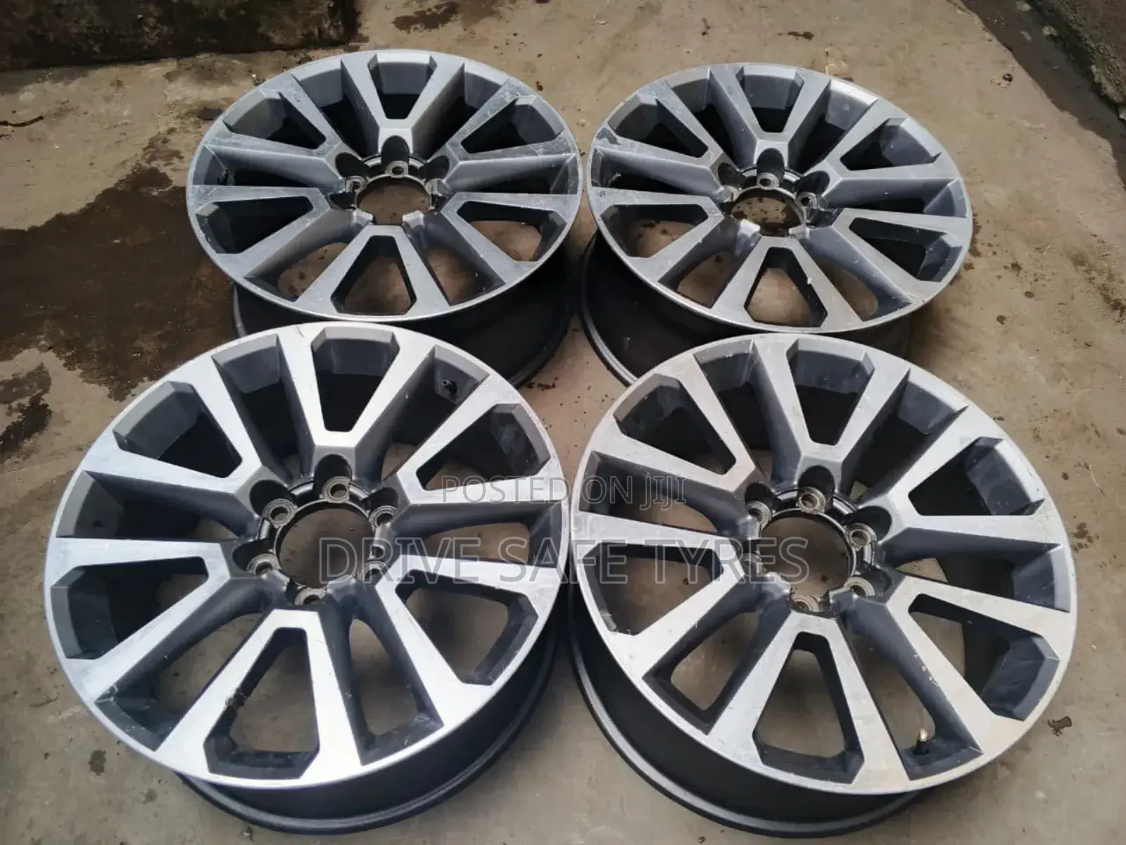 18 Inch Pardo Tx Black Silver Rims Set