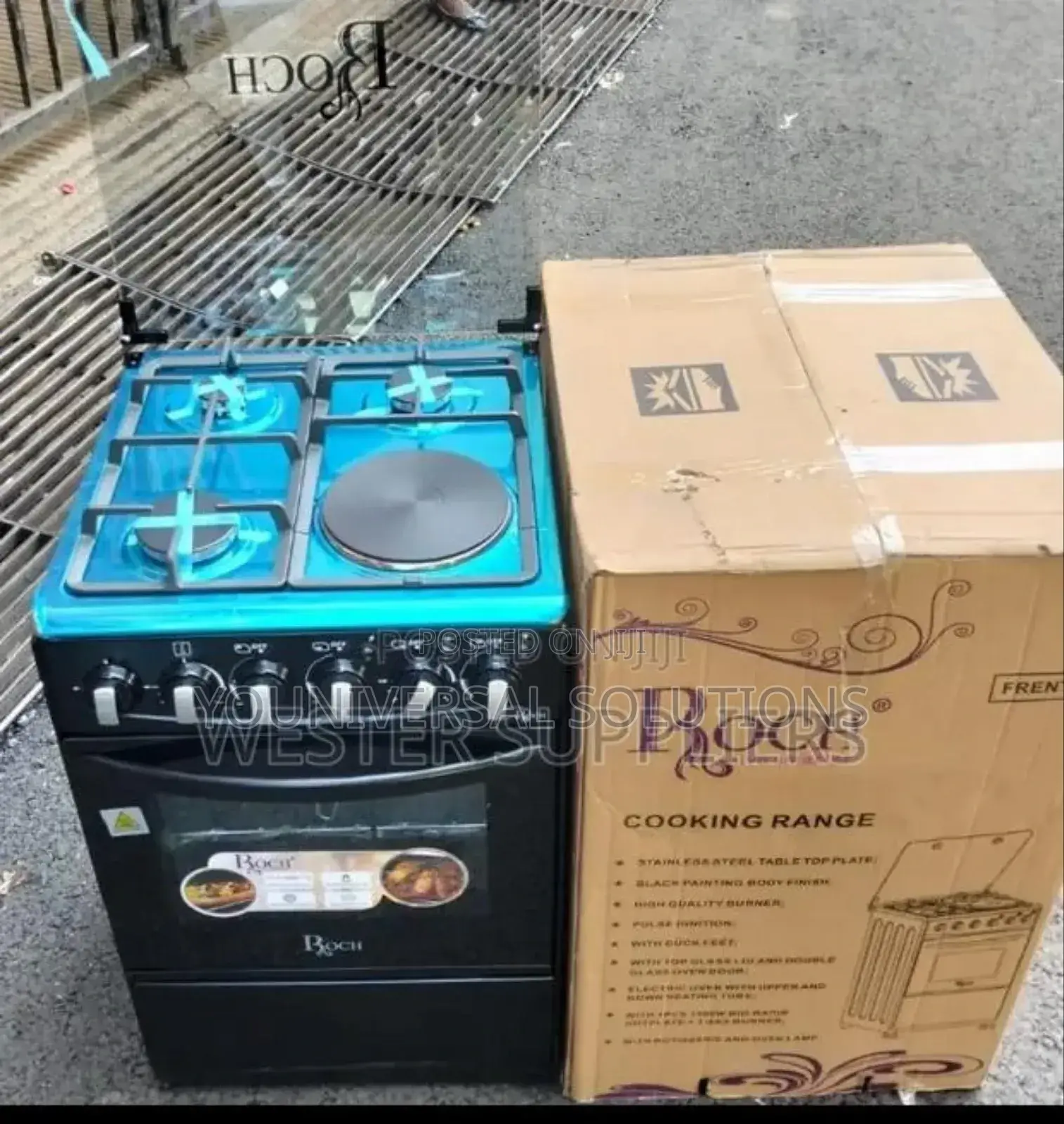 50*55 Roch 3+1 Jet Standing Cooker With Electric Oven