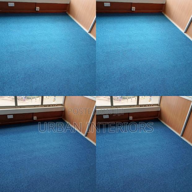 Ocean Blue Wall to Wall Carpets. 4m Constant Width