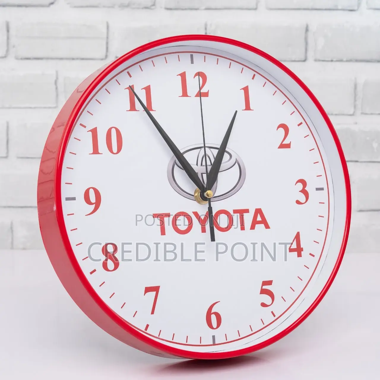 Red Round Wall Clock