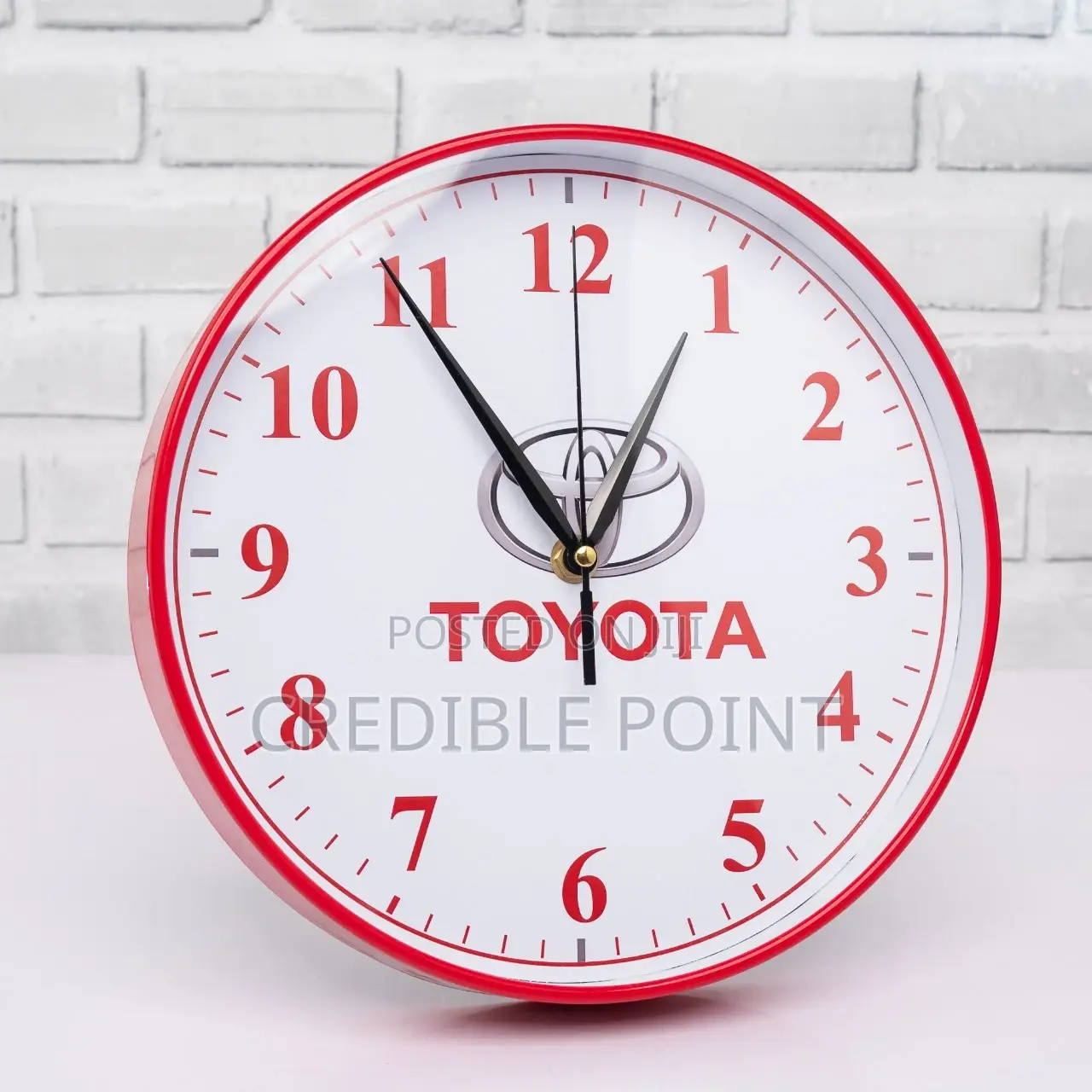 Red Round Wall Clock
