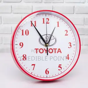 Red Round Wall Clock