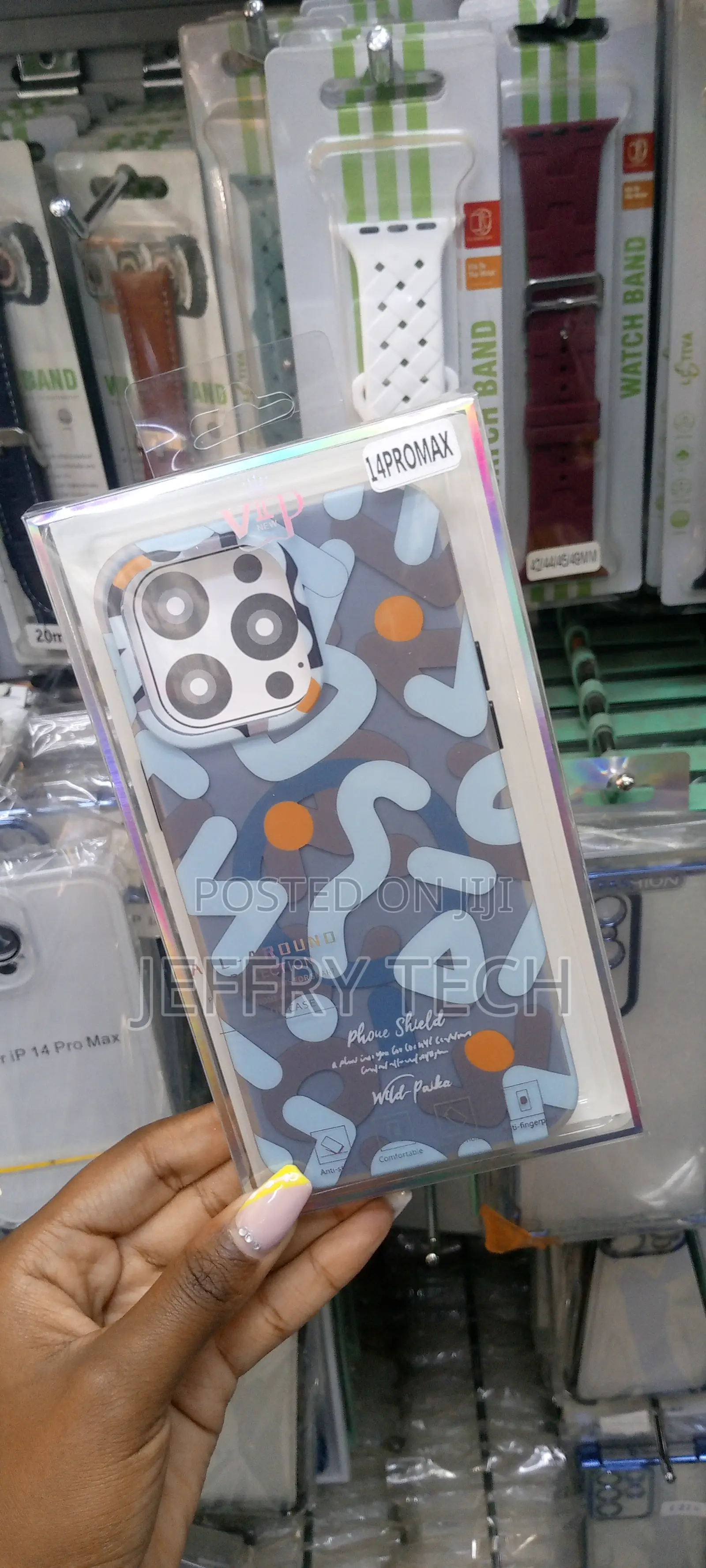 iPhone 14 Pro Max Magsafe Palka Case -Sky Blue and Purple