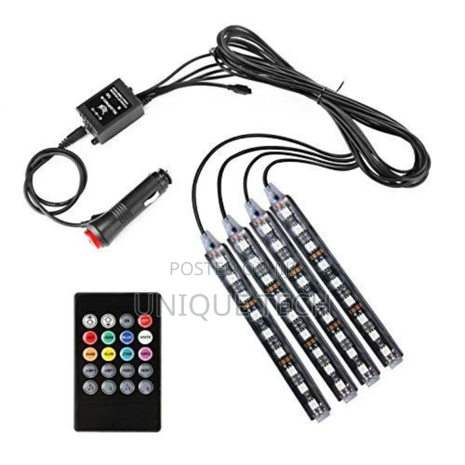 Led Car Interior Lights – 4pcs Soft Glow Custom Colors