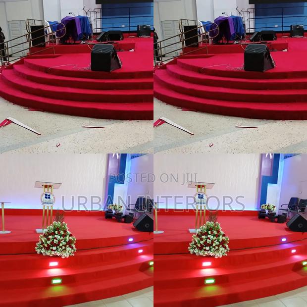 Red Delta Altar Carpets. Wall to Wall Church Carpets