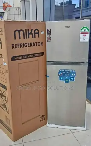 Mika 138l Double Door Fridge With a Cool Pack, Smell Burster