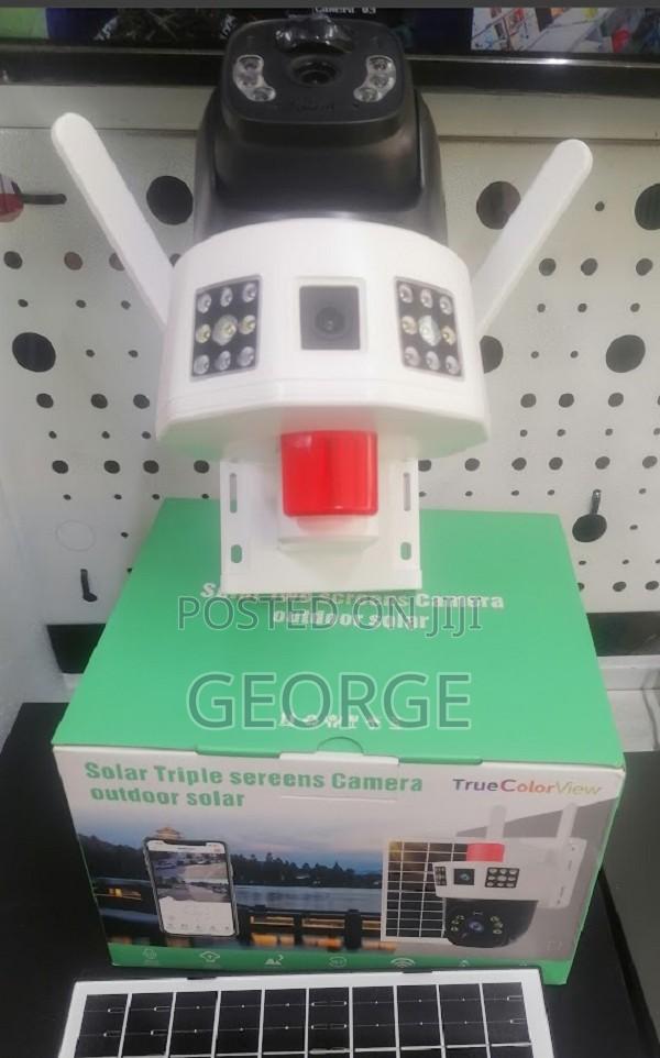 Tripple Sereens Dual Lens 4g Smart Solar Camera With Siren