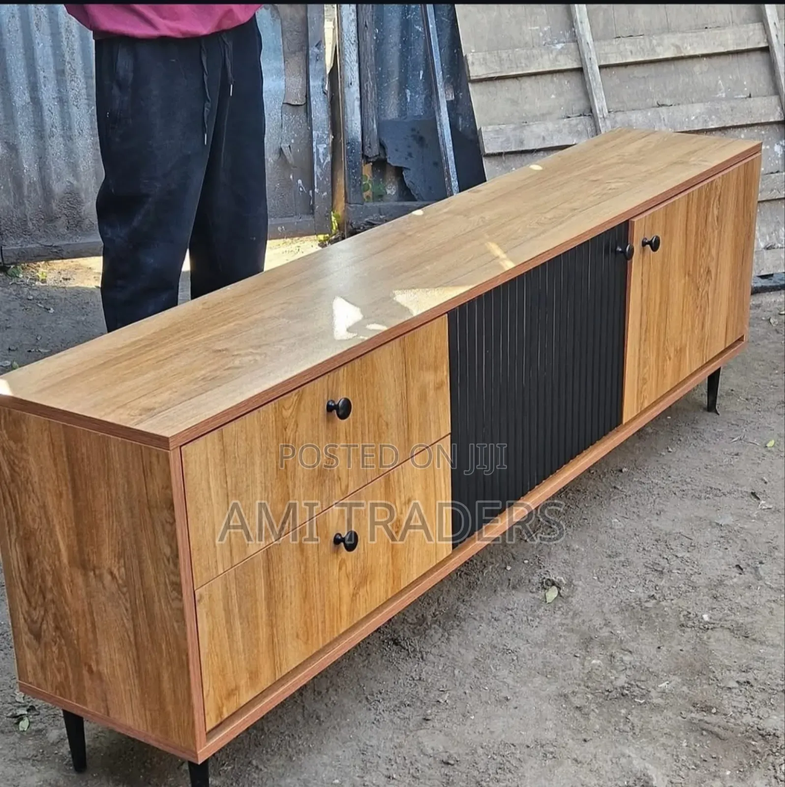 High-End Natural Tv Stand 6ft
