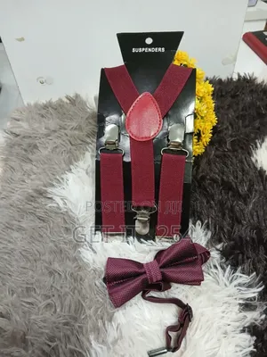 Suspenders Set With a Bow Tie Both for Kids and Adults