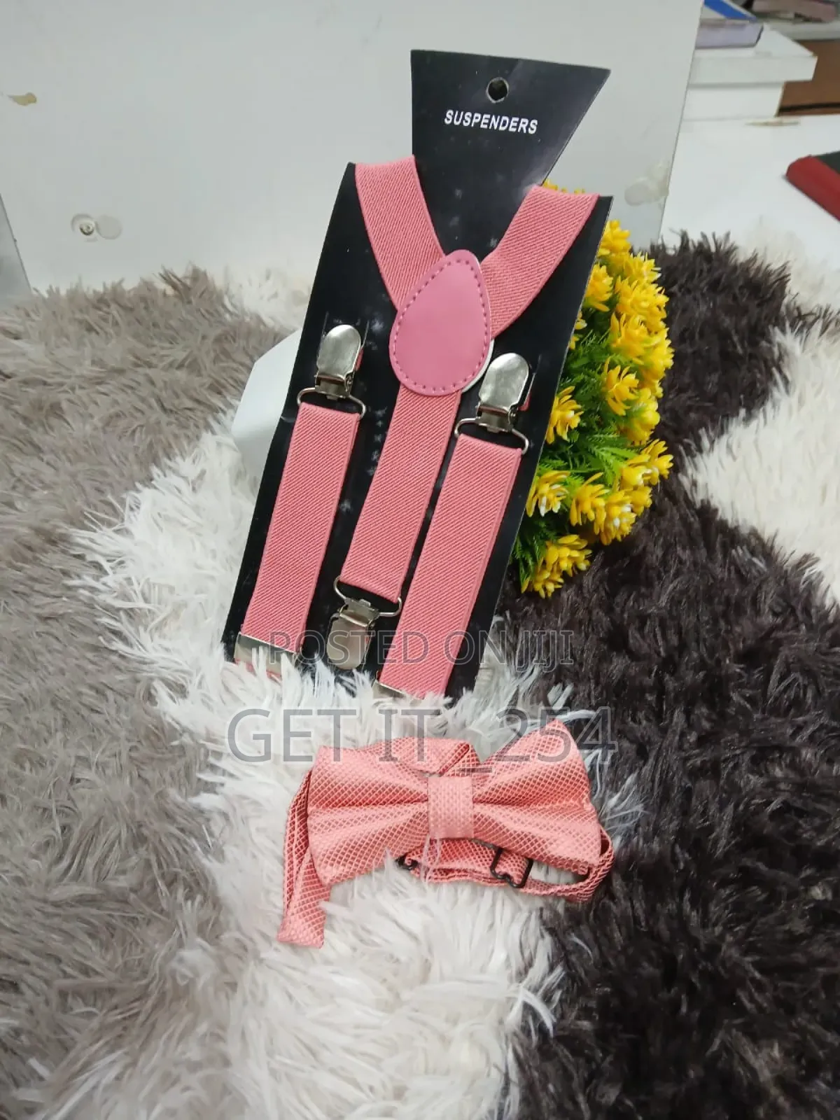 Suspenders Set With a Bow Tie Both for Kids and Adults