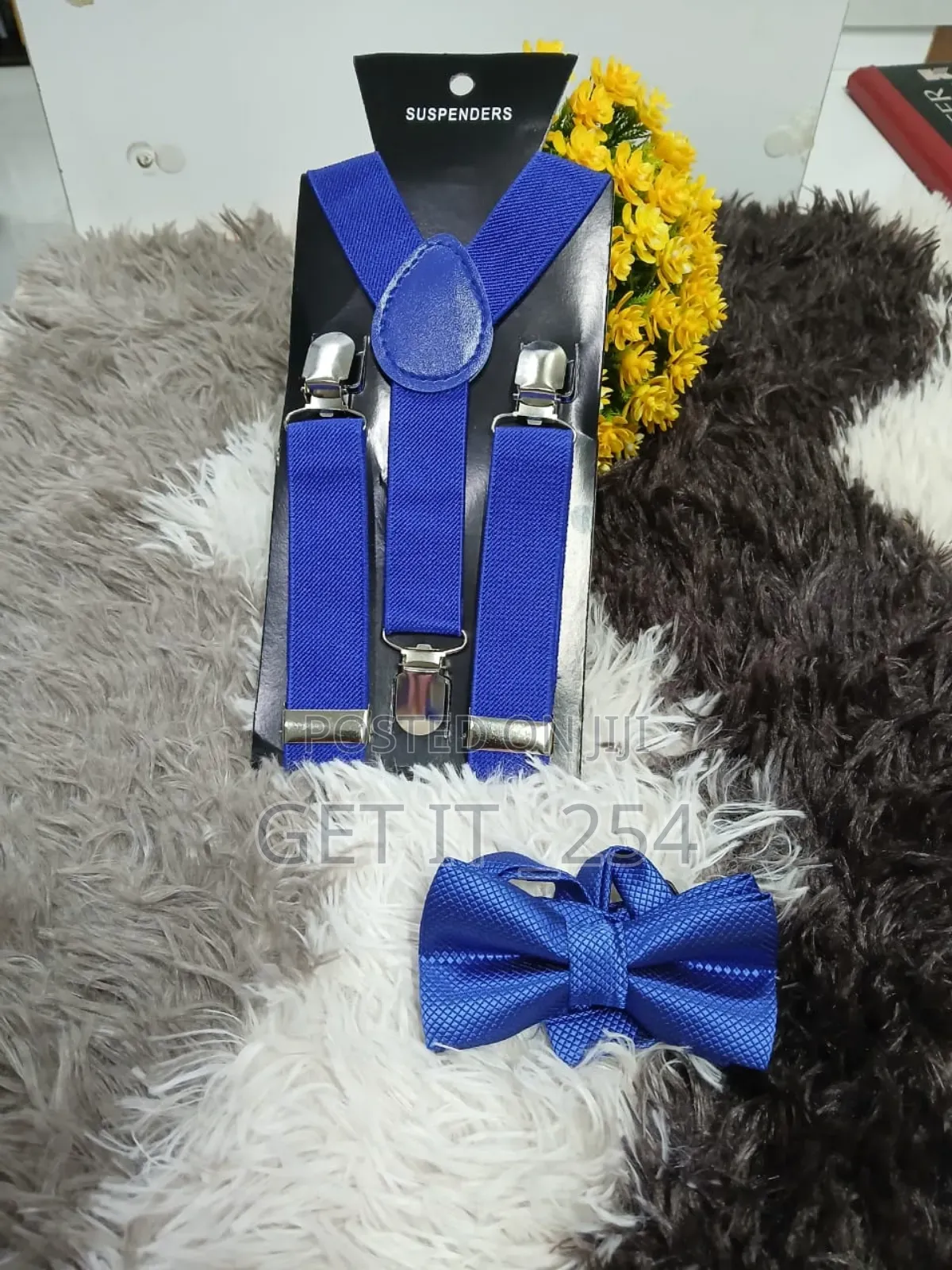 Suspenders Set With a Bow Tie Both for Kids and Adults