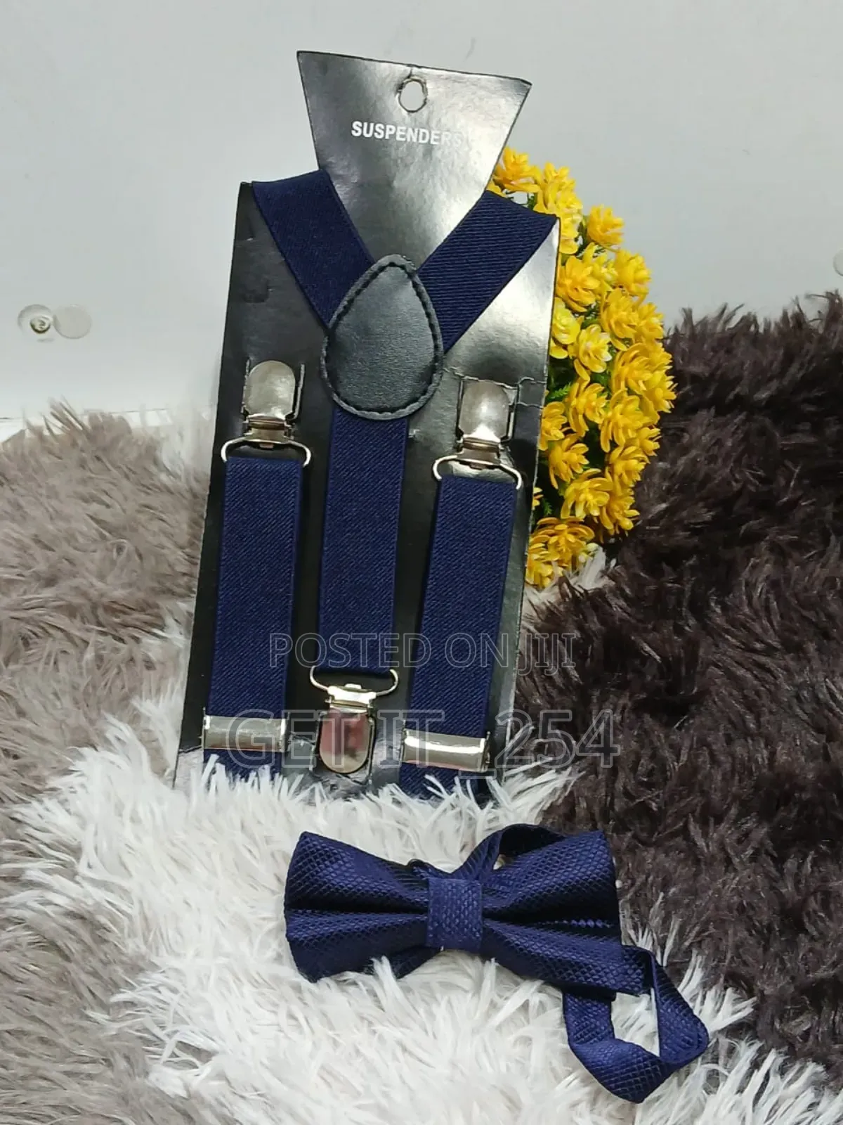 Suspenders Set With a Bow Tie Both for Kids and Adults