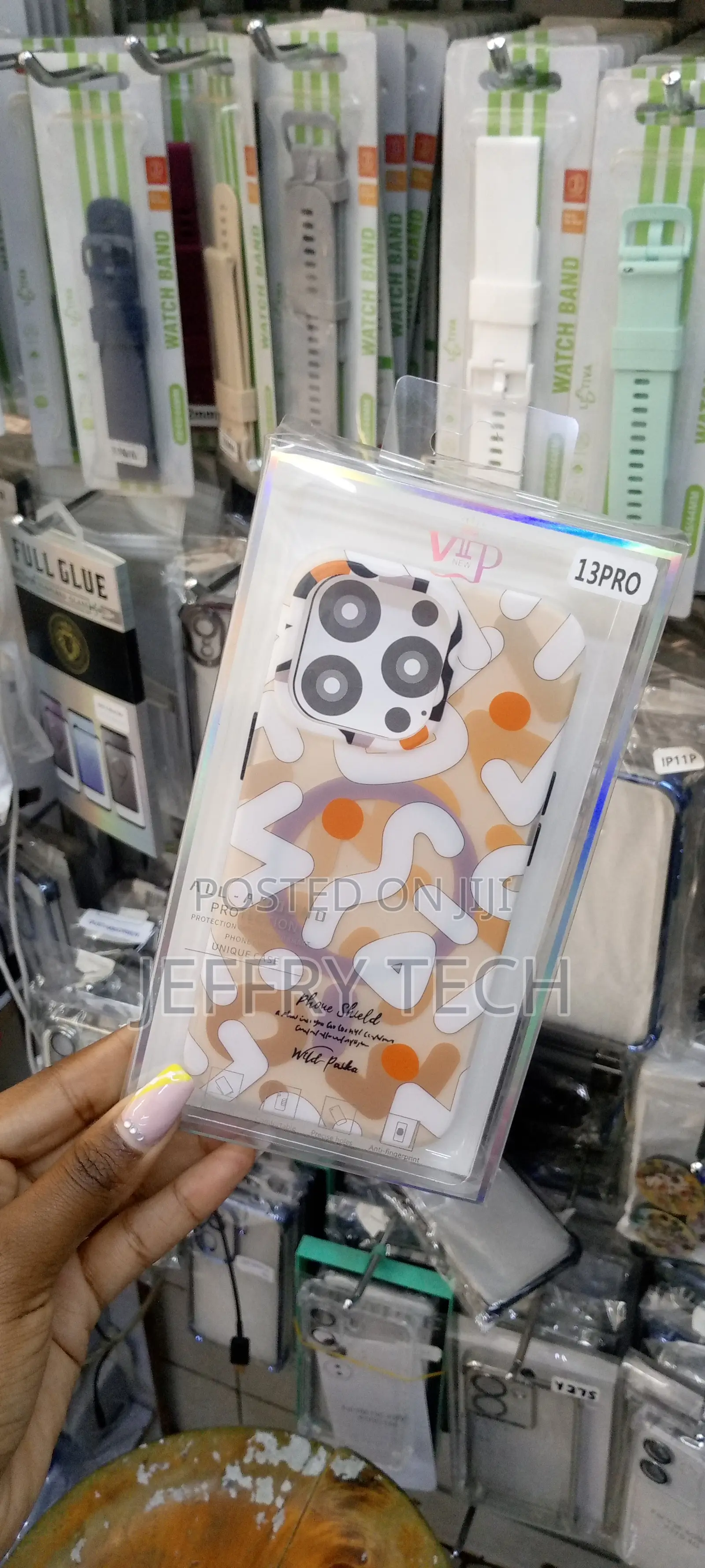 iPhone 13 Pro Magsafe Palka Cute Case-White Marks Multicolor