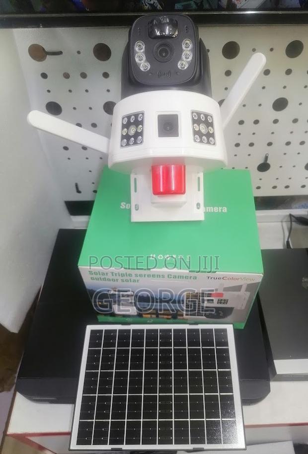 Low Cost Dual Lens 4g Smart Solar Camera With Siren