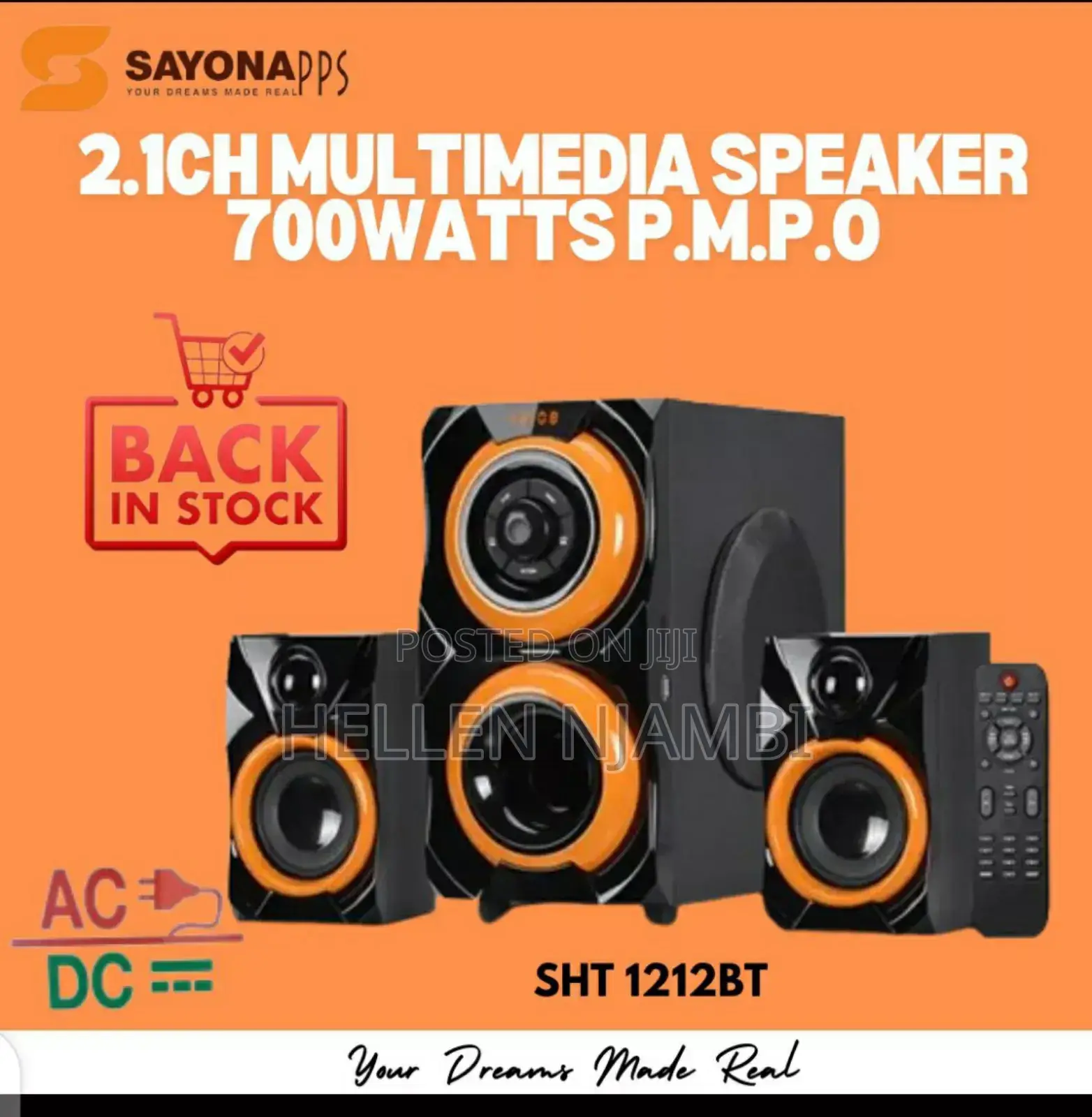 Sayona SHT-1212bt – 2.1 Ch Subwoofer 7000w