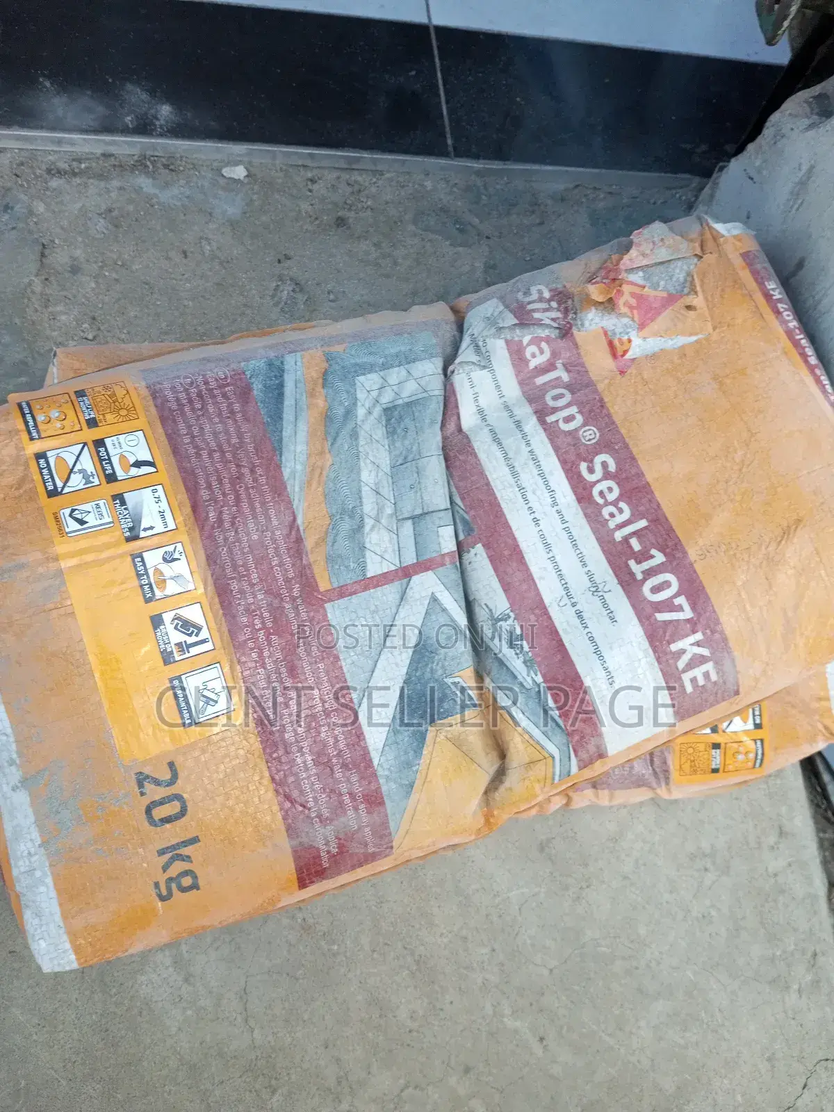 Sika Seal 105/ Hydro Tite Coat.