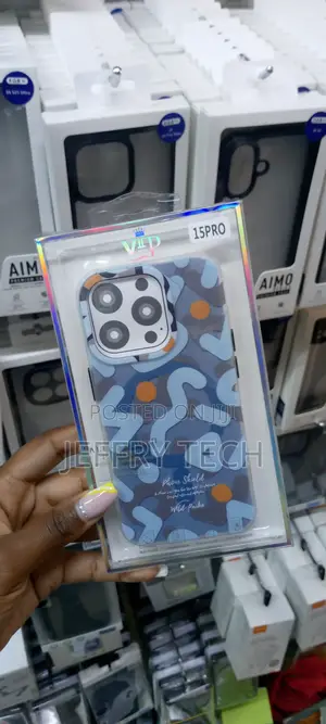 iPhone 15 Pro Magsafe Palka Case -Blue Multicolors Marks