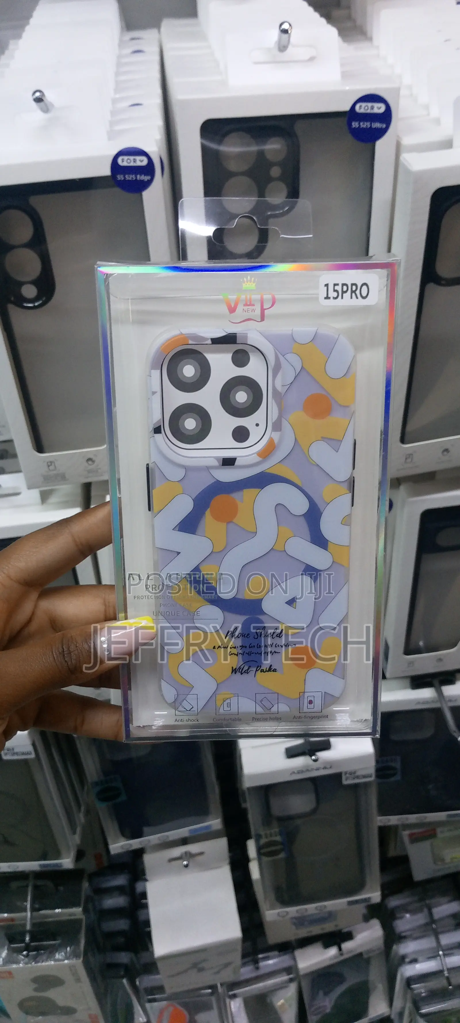 iPhone 15 Pro Magsafe Compatible Palka Case-White/Yellow