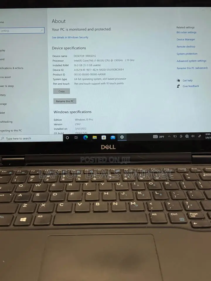 Laptop Dell Latitude 7390 8GB Intel Core I7 SSD 256GB