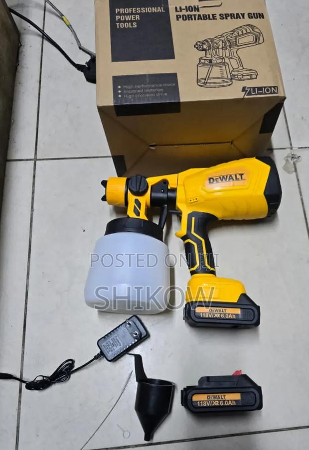 Dewalt 48v Cordless Spray Gun 1000ml Tank 2 Batteries