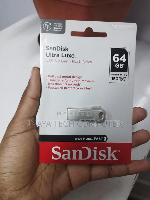 64gb Sandisk Ultra Luxe Usb 3.2 Gen 1 Flash Drive