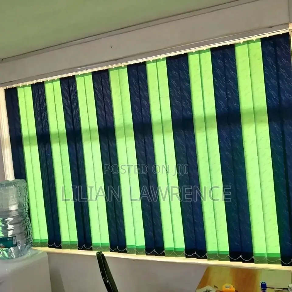 Black And Green Office Blinds