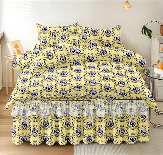 6pc Bedskirt Plus Bedsheet Combo Set - main view