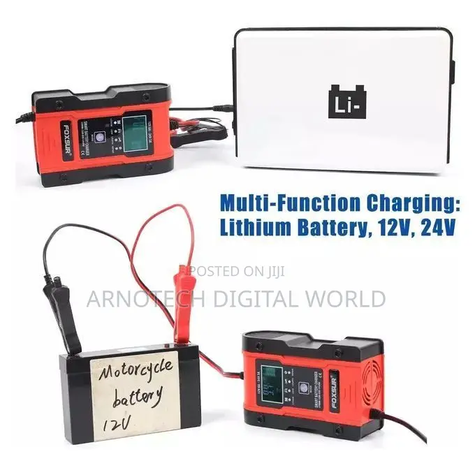 Lithium Battery Charger, 12v/24v 6amp Automatic Intelligent