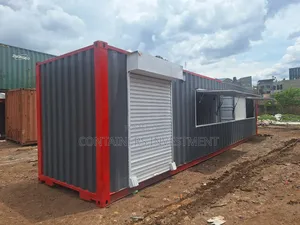 40ft Container Converted Into a Bar Counter Opening.