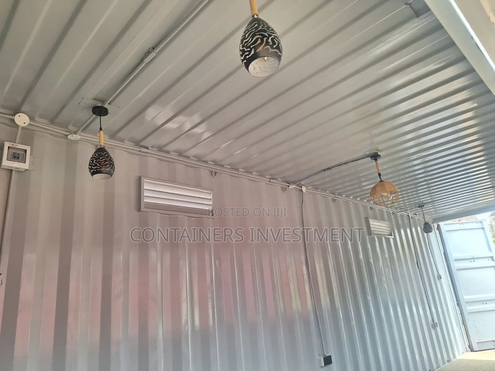 40ft Container Converted Into a Bar Counter Opening.