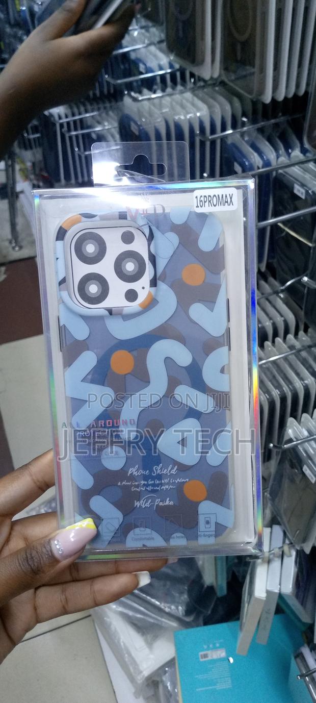 iPhone 16 Pro Max Magsafe Case With Cute Colored Marks-Blue - main view