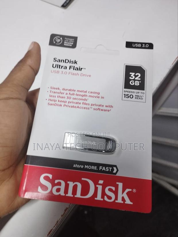 Sandisk Ultra Flair 3.0 Usb Flash Drive 32gb