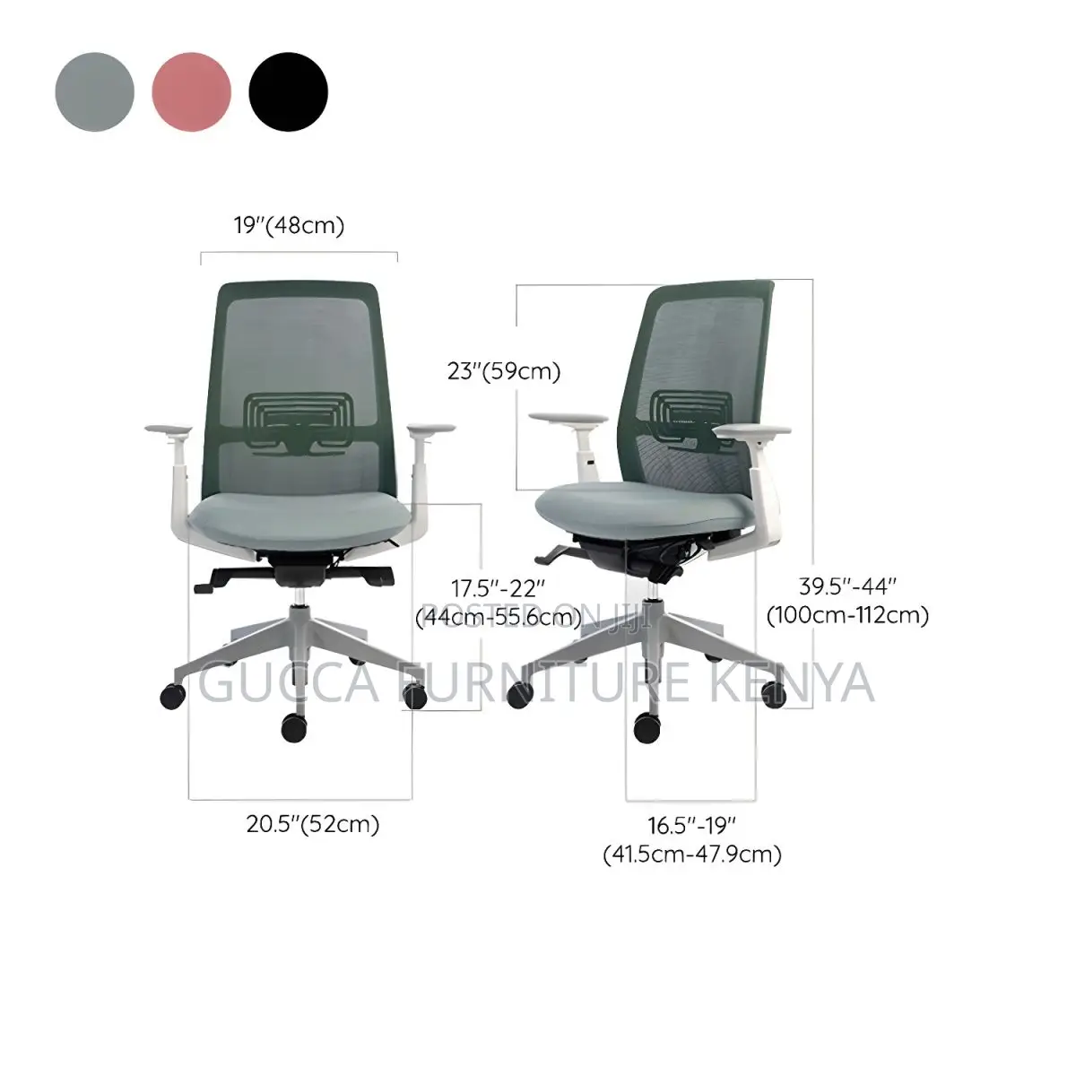 Office Chairs:Simple Mesh Chair Withadjustable Arms Swivel