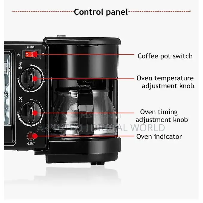 3in1 Breakfast Maker With Oven and Coffee Maker