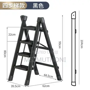 4-step Foldable Ladder Red, Black , White