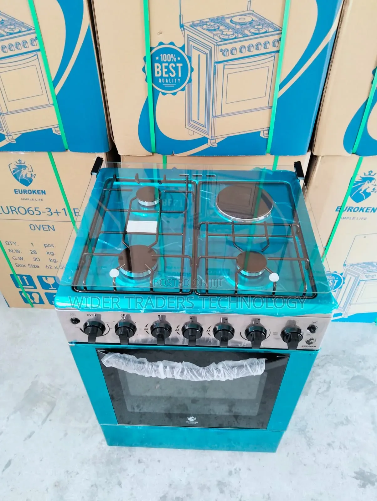 60*65 Euroken 3+1 Standing Cooker With Electric Double Heat