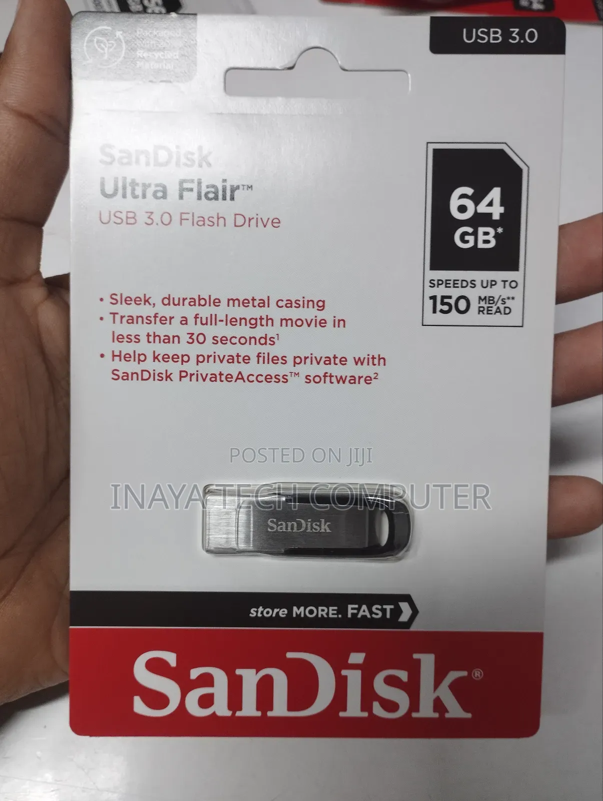 Sandisk Ultra Flair 3.0 Usb Flash Drive 64gb