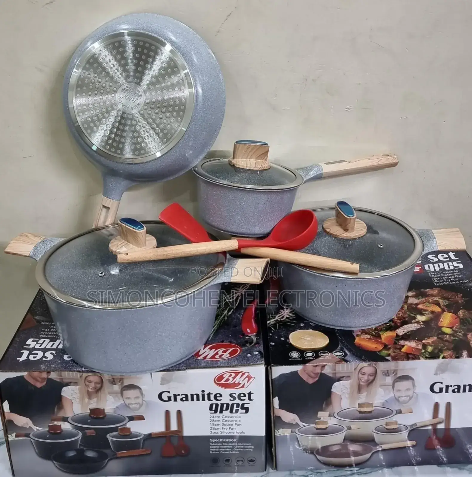 9pcs BMN Granite Cookware Set