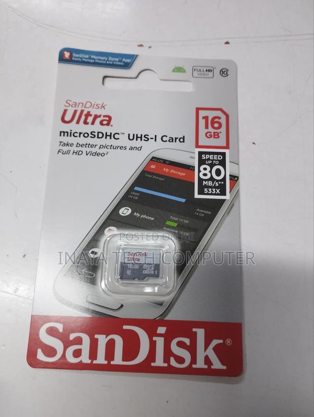 Sandisk Ultra 16gb Memory Card
