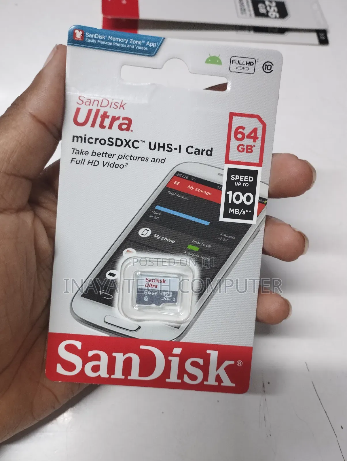 Sandisk Ultra Microsdxc Uhs-I Card Up to 100mb/S - 64gb