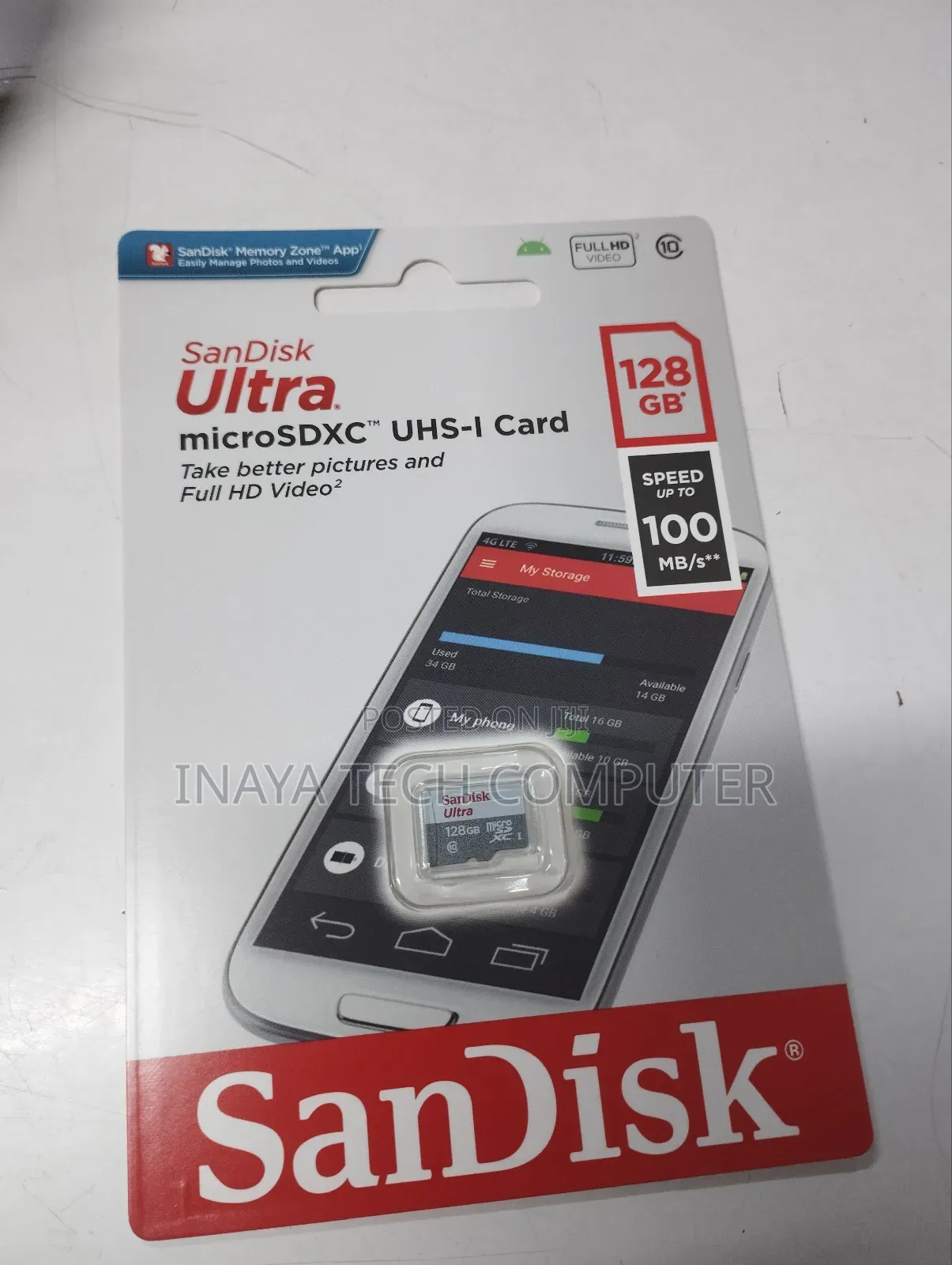 Sandisk Ultra Microsdxc Uhs-I Card Up to 100mb/S - 128gb