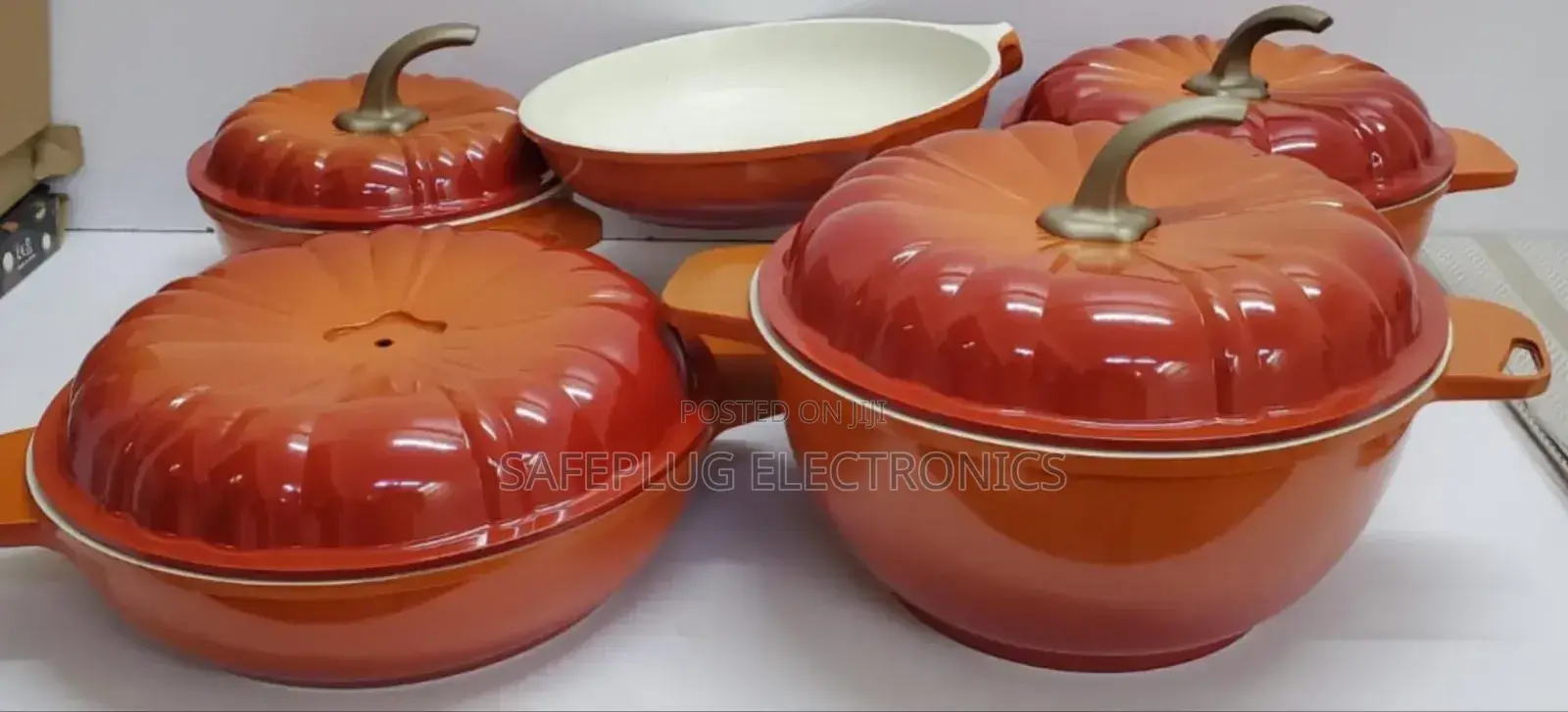 4 Plus 1 ( 9pcs ) Pumpkins Granite Cookware Set Sufuria