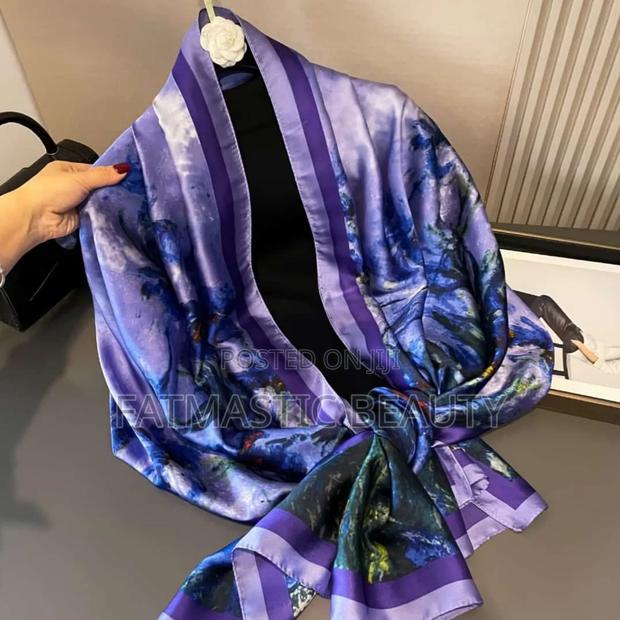 Pretty Blue Scarf Silk - main view