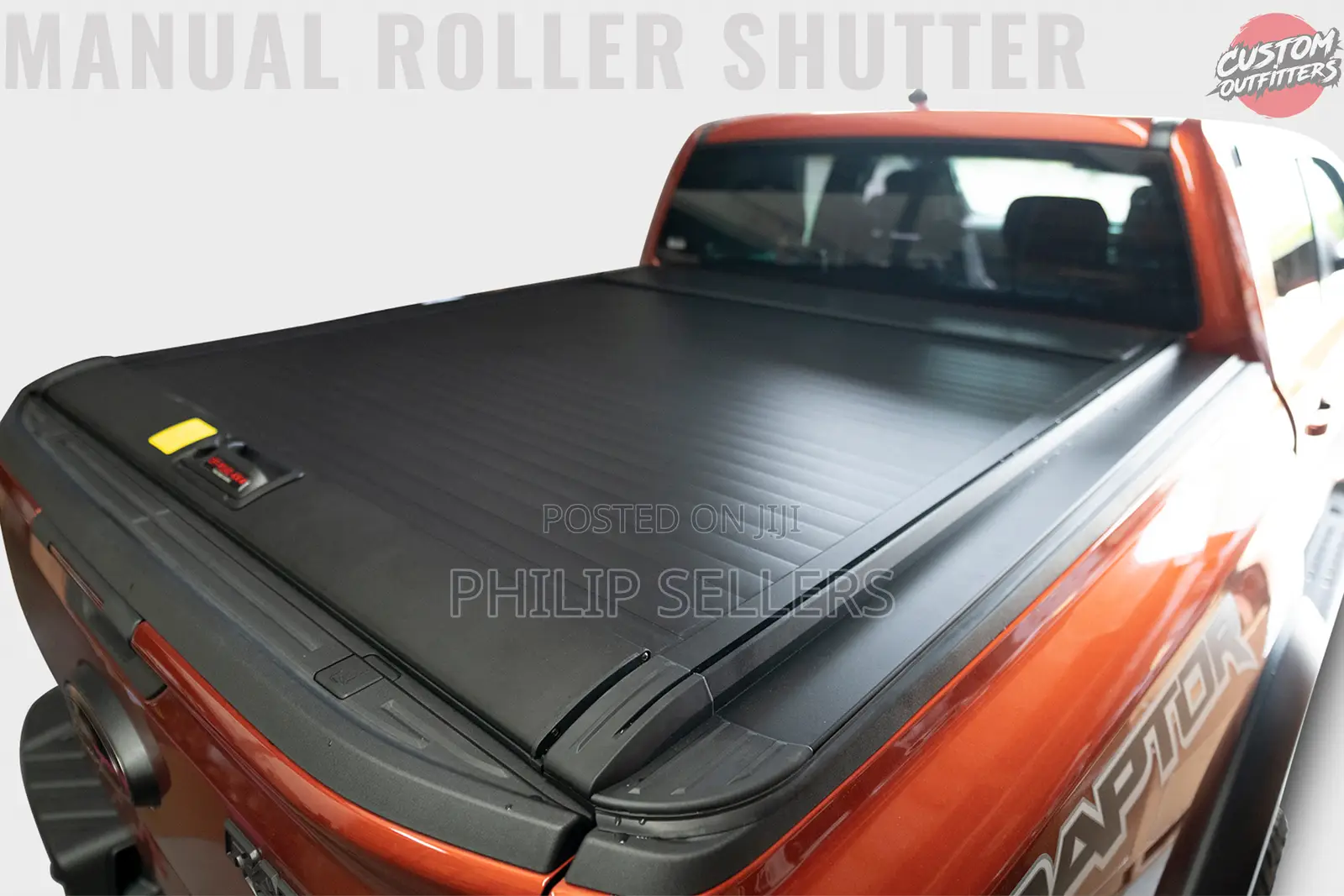 Black Manual Roller Shutter to Suit Next Gen Ford Ranger
