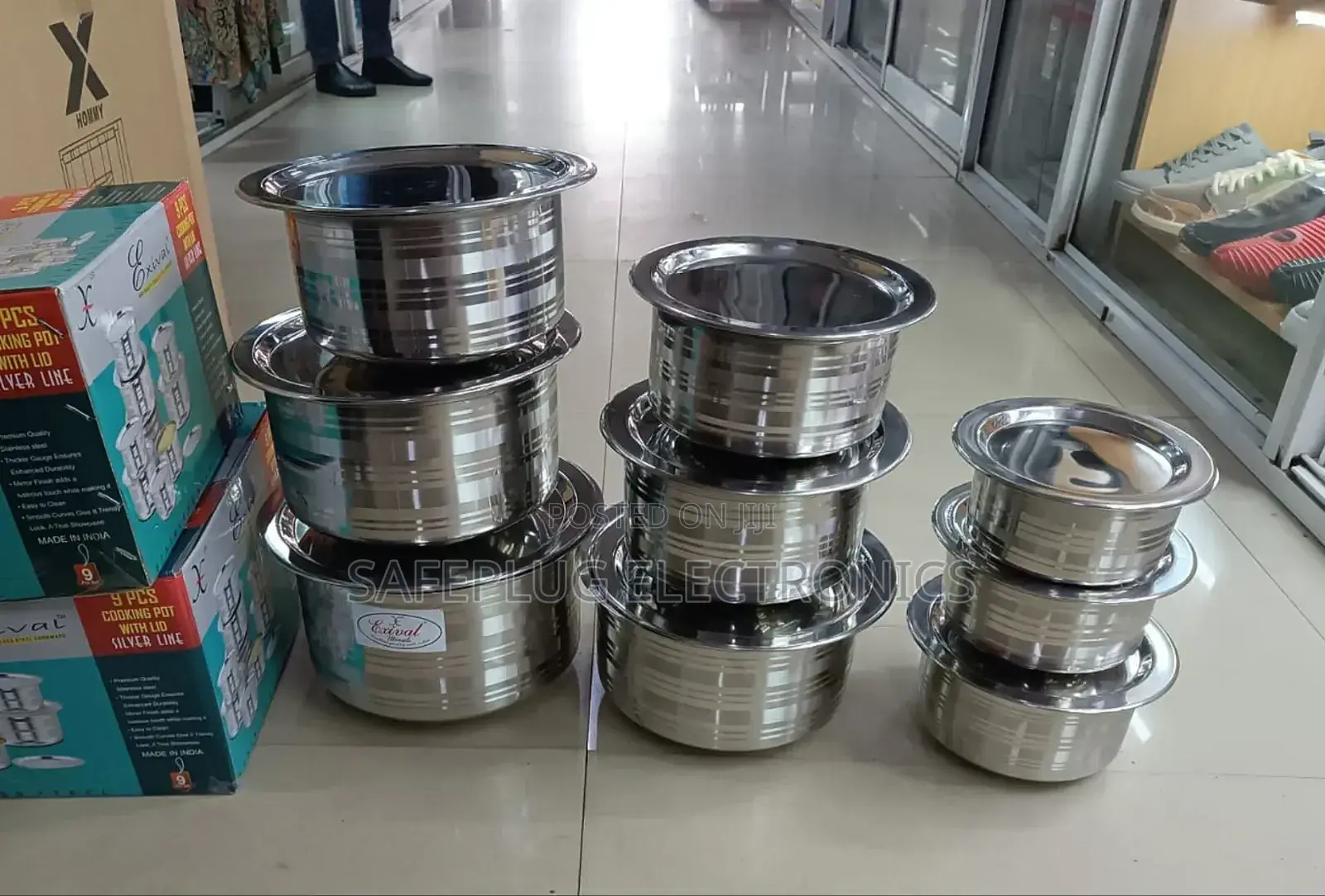 Heavy Duty 9pcs Stainless Steel Sufurias, Size 10-18