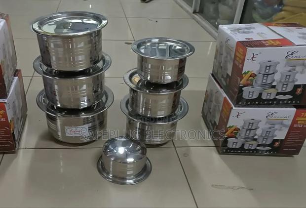 Heavy Stainless Steel Sufurias - 7pcs Quality Cookware