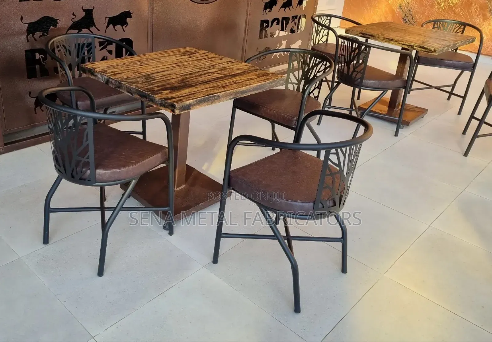 Restaurant Laser-Cut Chairs With Powder Coating Finish